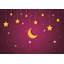 Papier peint pour enfants, ciel nocturne violet-661932460