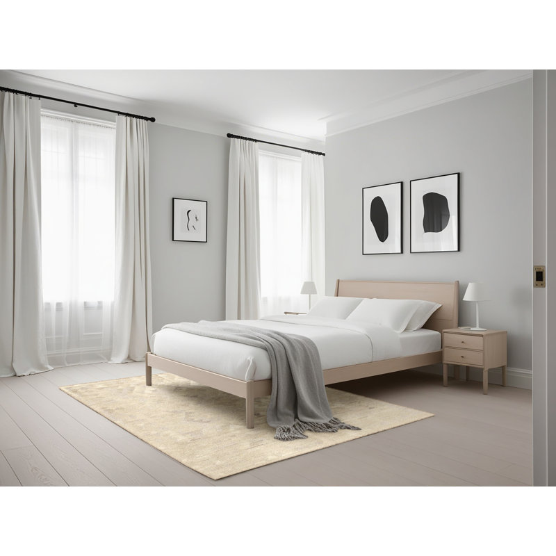 Tapis contemporain ivoire, Rectangle 5 pi x 7 pi