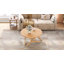 Table basse ronde 2-en-1 avec hauteur réglable