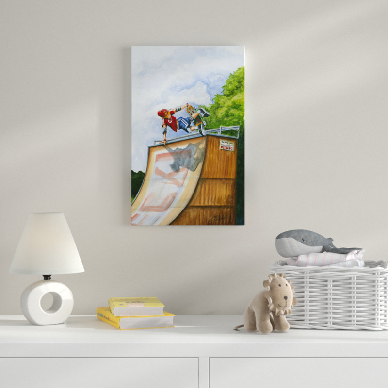« grave hangtime », art sur toile, H 19 po x l 12 po x P 2 po