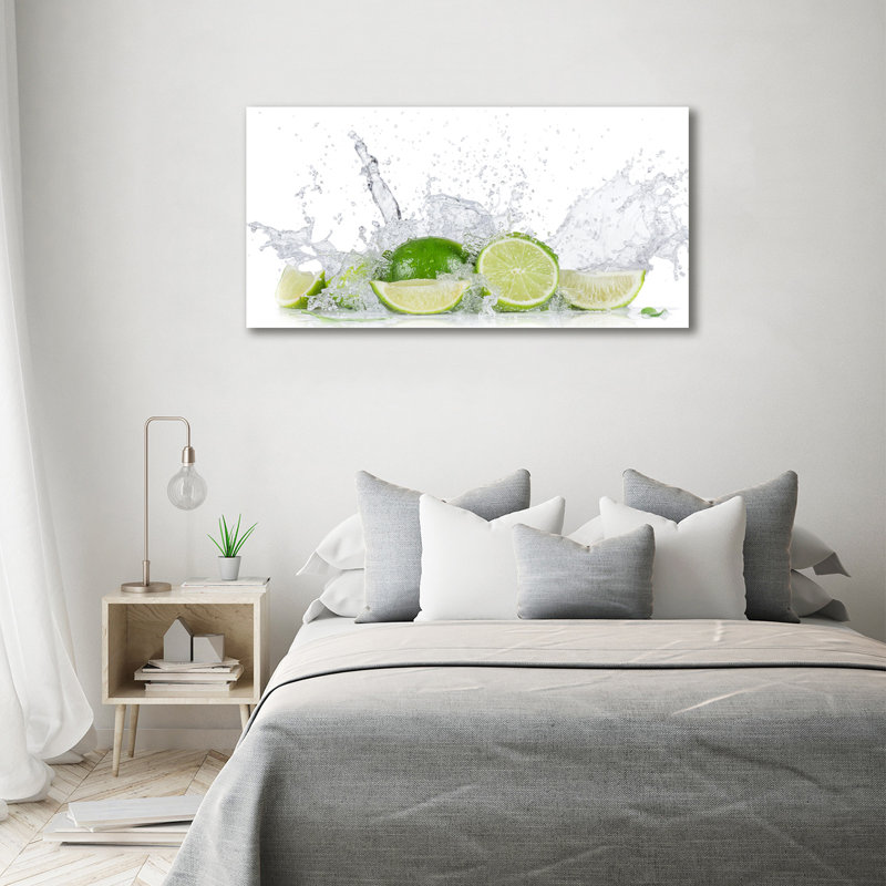 Limes And Water - Print, 70cm H x 140cm W x 2cm D, Wrapped Canvas