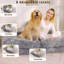 Pour canapé-lit ajustable à 5 positions en fausse fourrure gris classique