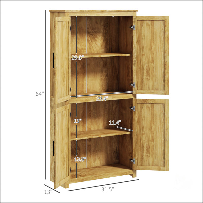 Armoire de rangement en rotin 64 po avec tablette réglable