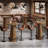 Round Pub Table With Footrest, Counter Height Bar Table