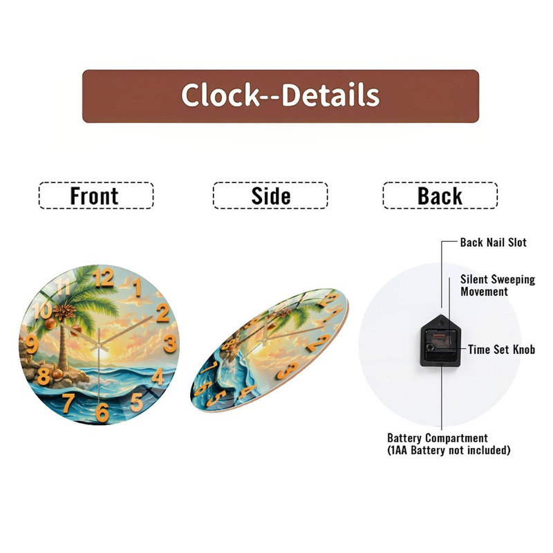 Horloge murale 12 po