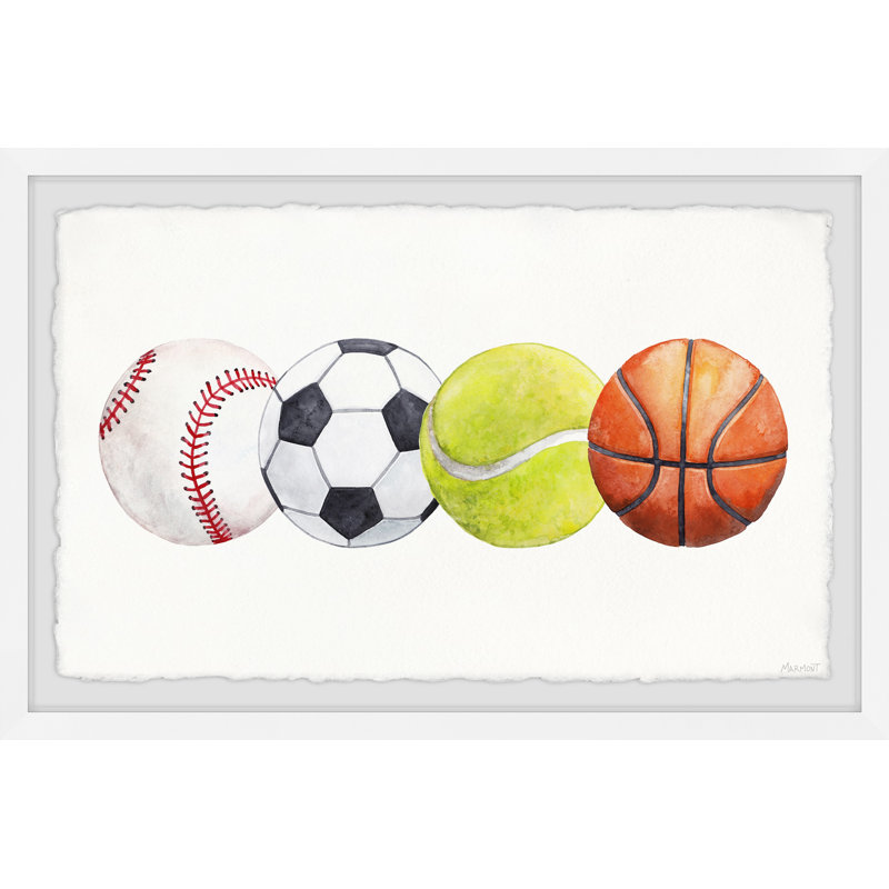 Hegg Sports Balls, reproduction encadrée, H 12 po x l 18 po x 1,5 po