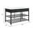 Clarkson Transitional Kitchen Island with Artificial Stone Top in White and Grey