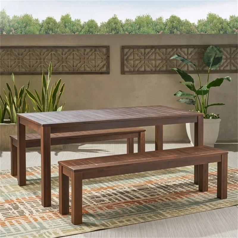 Table et banc d'extérieur pour cour