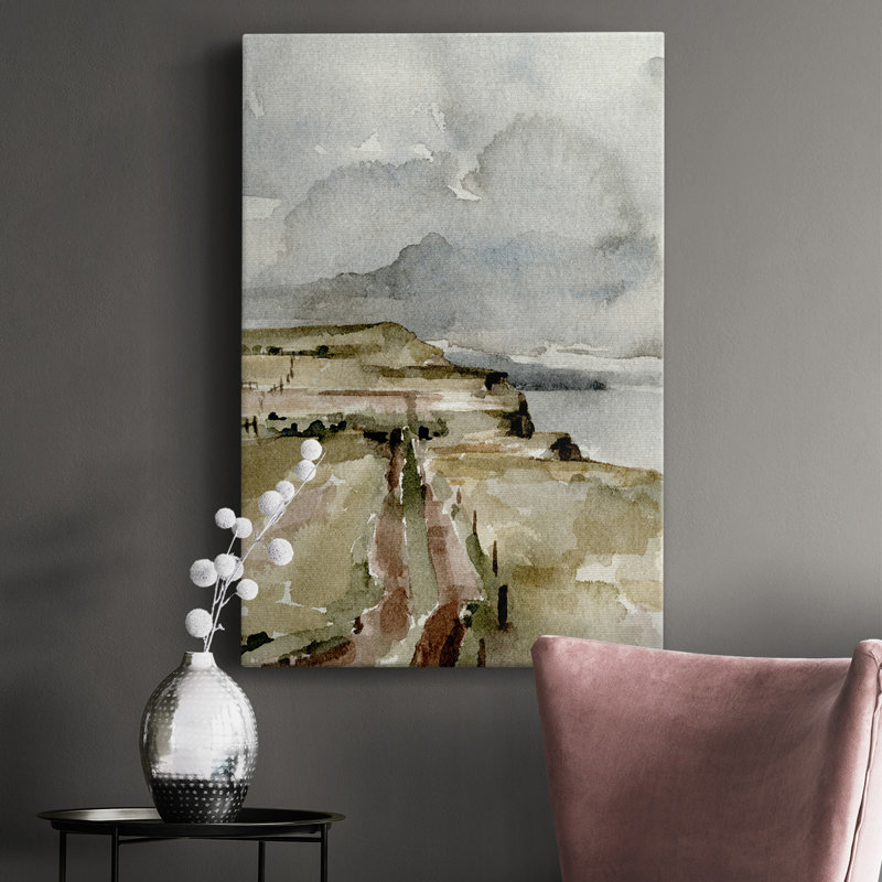 - Peinture sur toile tendue, H 60 po x l 40 po x P 1,5 po