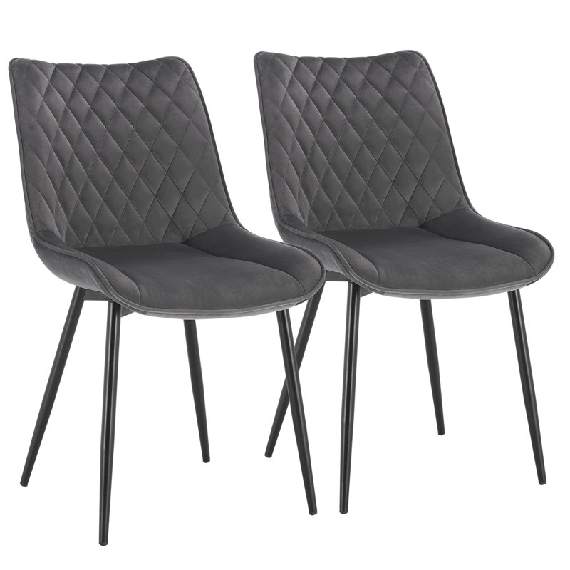 Toombs Upholstered Dining Chair, Dark Grey