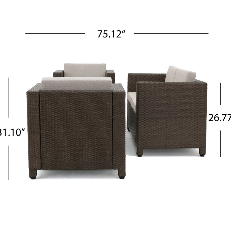 4 récréatifs d'extérieur - brun, coussins d'eau, coussins 4 pièces, tissu d'angle imperméable, coussins