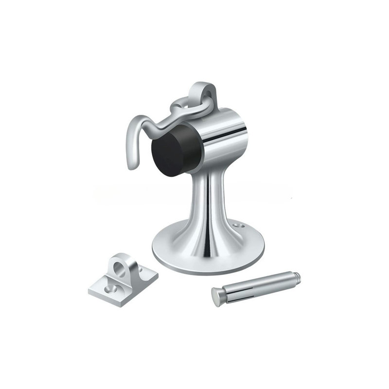 Door Stop, Polished Chrome