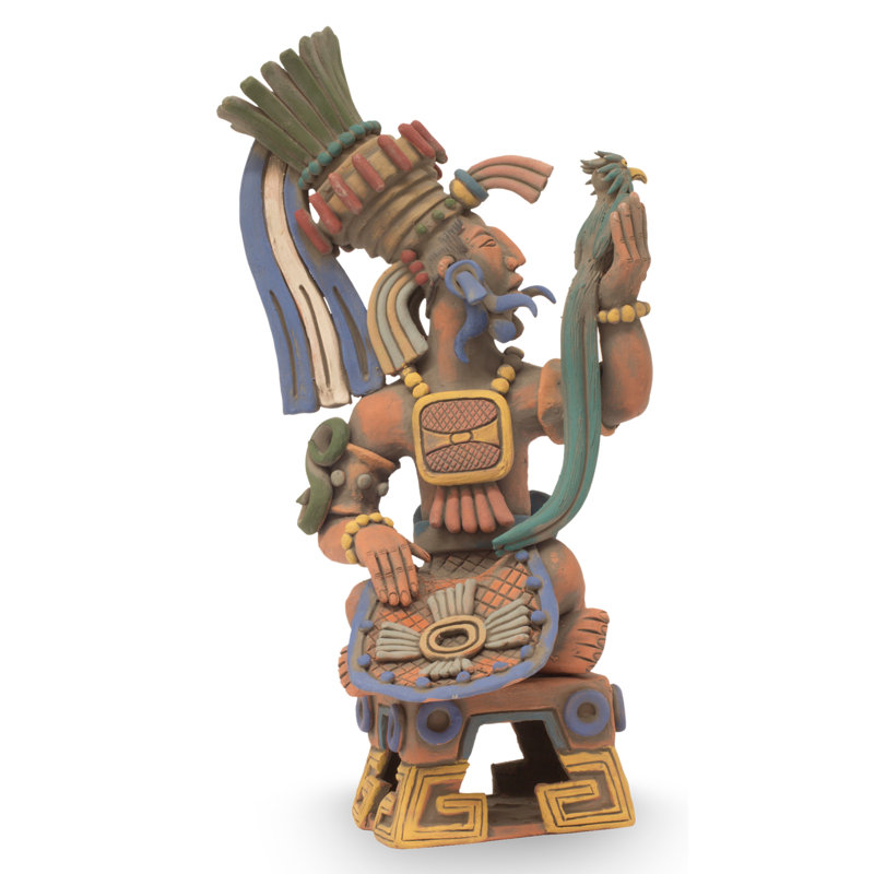 Figurine en céramique Fleitas Warrior and Quetzal