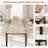 79 Inches Dining Table for 6-8, Kitchen Table with Iron Legs, Waterproof Scratch-Resistant , 300Lbs Capacity, Retro Brown-124029308-124029306
