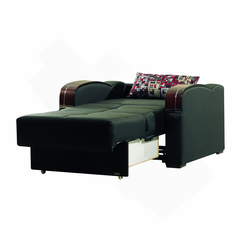 Fauteuil convertible rembourré avec rangement