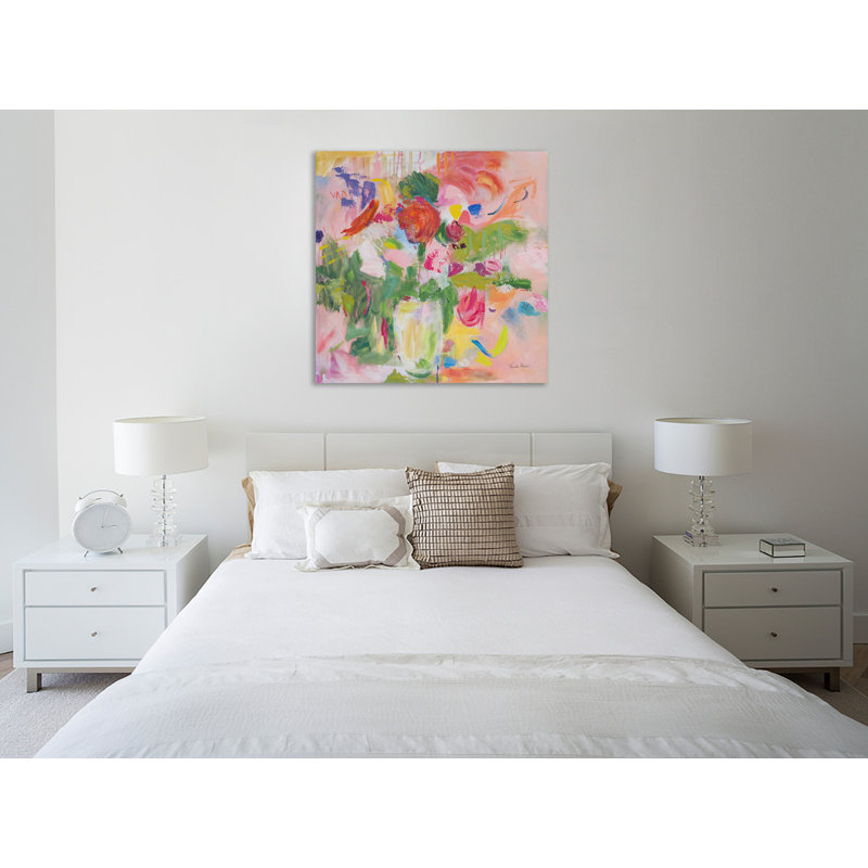 «Pink Impressionism», toile tendue par Farida Zaman, H 48 po x l 48 po x P 1,5 po