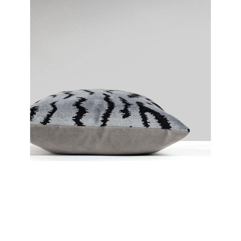 Wild Glamour Silk Lumbar Pillow Cover & Insert, Green/Black Animal Print, 14" H x 22" W x 6" D