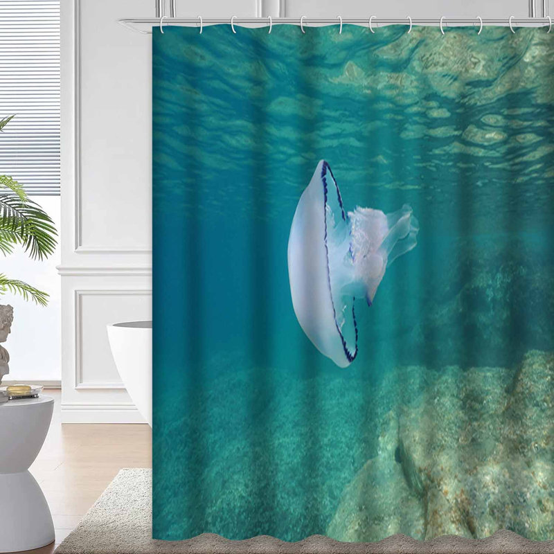 Rideau de douche avec 12 crochets, L 72 po x l 78 po