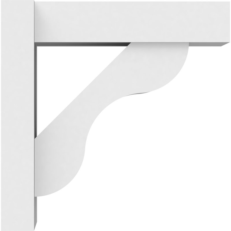 Persienne en PVC de qualité architecturale avec extrémités en bloc Carmel, L 7 po, H 14 po x P 14 po