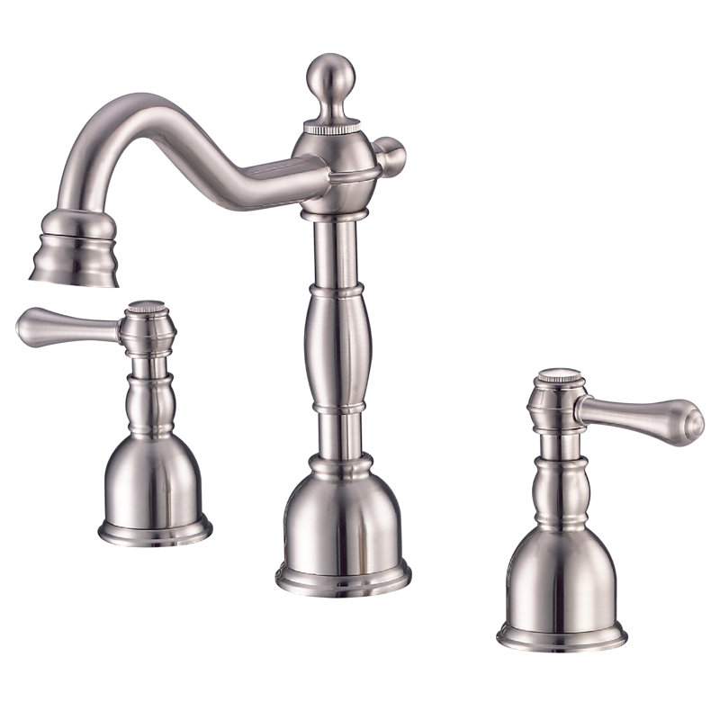 Opulence Widespread Bathroom Faucet with Drain Assembly, Brushed Nickel