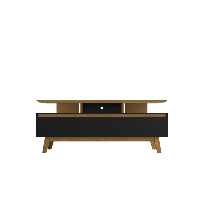 Mapleton TV Stand for TVs up to 78", Black/Cinnamon