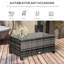 Sirard PE Rattan Outdoor Coffee Table w/ Tempered Glass Top, Mixed Grey