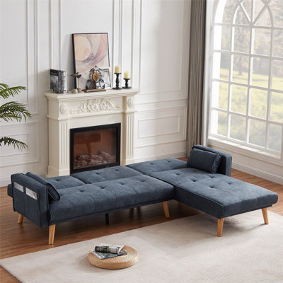 Convertible Sectional Sofa sleeper, Right Facing L-shaped Sofa Couch For Living Room