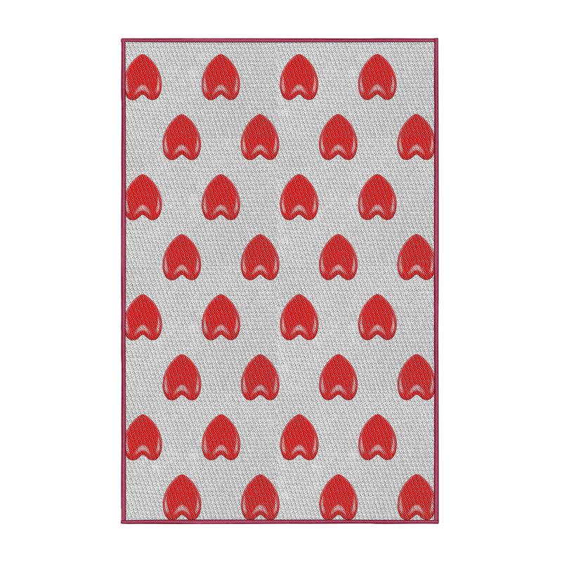 Tapis de zone rouge à motifs, Rectangle 6 pi x 9 pi