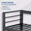 Canapé d'extérieur 73 po en aluminium toutes saisons 73 po, canapé d'extérieur 3 places avec coussins épais gris clair et structure noire-375136537