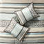 Édredon très grand 7 pièces en bleu - avec motifs géométriques et motifs, broderie facile à nettoyer, 100% lavable à la machine
