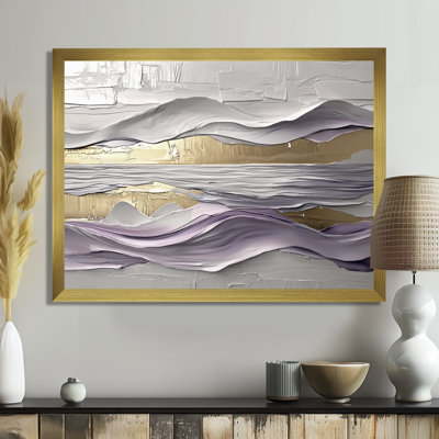 Lavande et pierres, horizon transitionnel III - art mural transitionnel