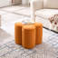 Pouf d'appoint moderne Leiani en velours, forme trèfle, 47 cm de large, pour salon, chambre et coiffeuse-554378339