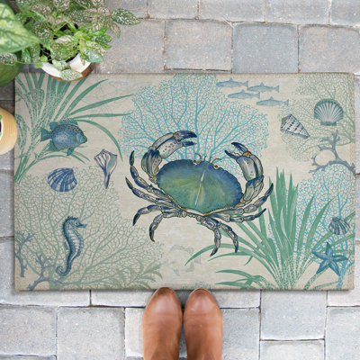  Tapis bleu en chenille bleu crabe