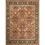 Hand Knotted Wool Oriental Area Rug in Rust/Navy-1540434019