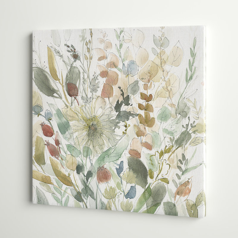 Areiona " Linen Wildflower Garden ", 32" H x 32" W x 1" D