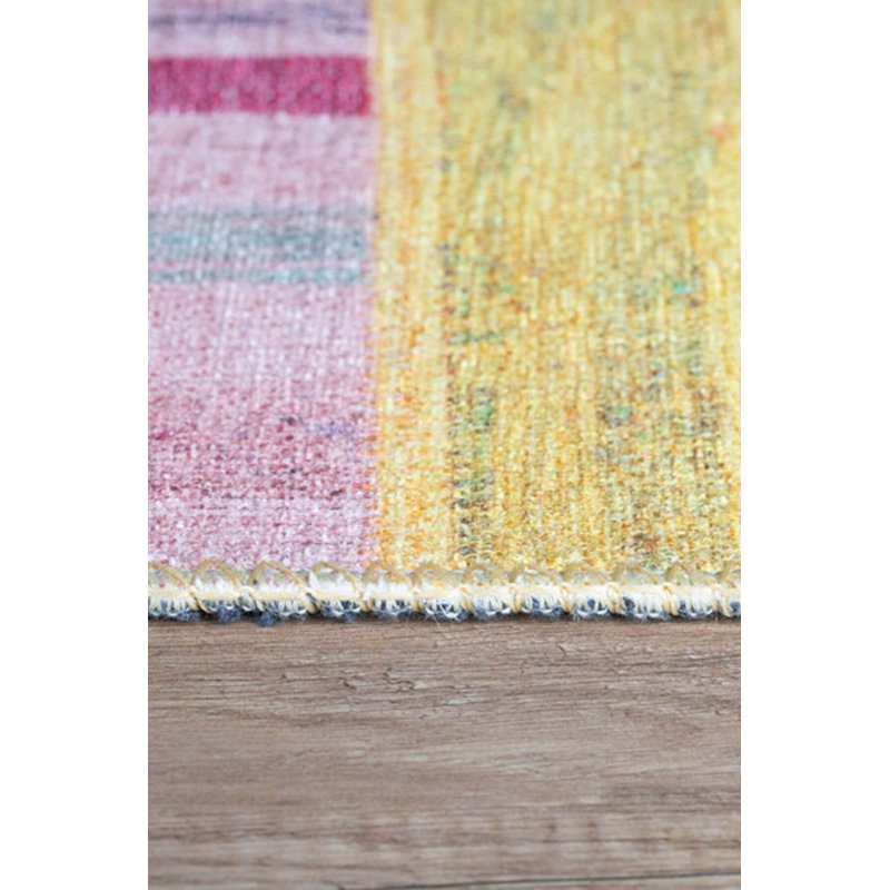 Colorful Patchwork Woven Base Decorative Carpet, Rectangle 9'11" x 13'2"