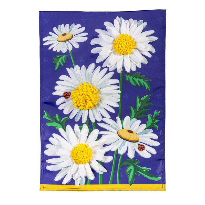 Daisy Days Applique drapeau de jardin
