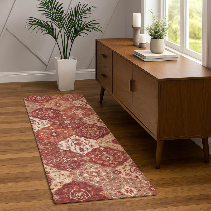 Tapis intérieur / extérieur lavable à la machine Matteson ACN2292, Tapis de couloir 2 pi 3 po x 7 pi 6 po