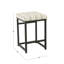 Tabouret de comptoir sans dossier Toko, polyester floral, métal-112253984