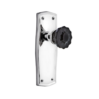 Prairie Plate with Crystal Black Door Knob