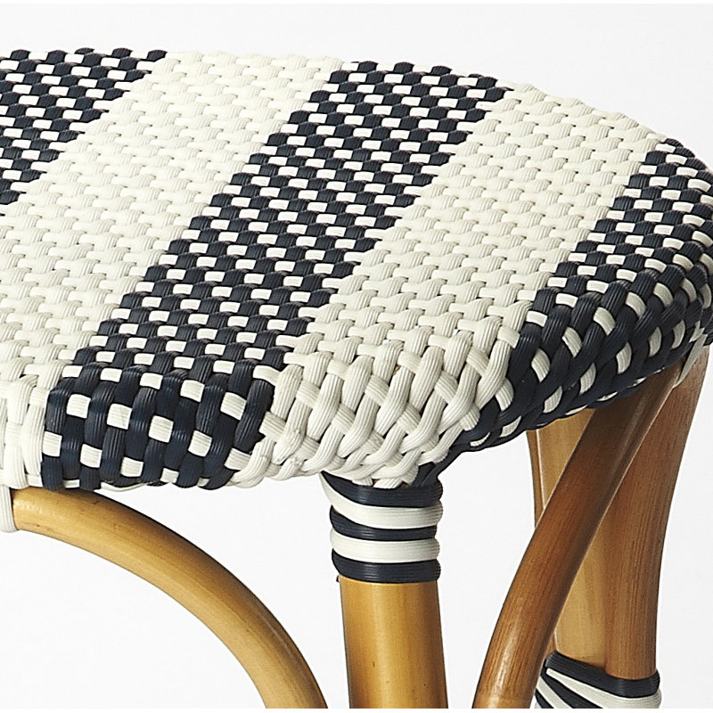 Tabouret de bar et de comptoir en rotin tissé à la main Alastair, Tabouret de comptoir (siège d'une hauteur de 24 p
