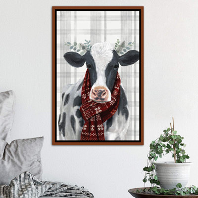 «Yuletide Cow I» par Victoria Borges - impression d'art graphique