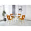 Chaise de vestibule moderne avec base de revêtement orange et or, combinaison élégante de couleur orange / or pour le bureau