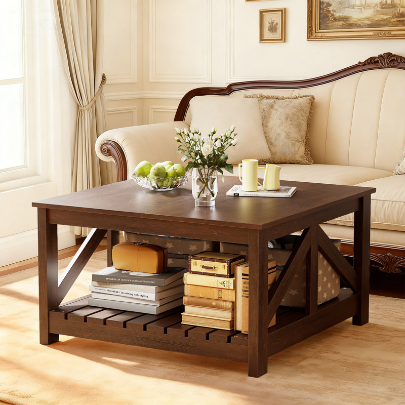 Table basse 31,5 po Farmhouse, Brun, Brun