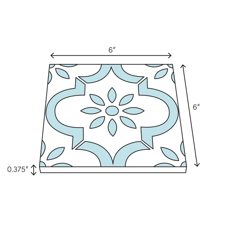 Carreau de marbre et de plancher 6 po x 6 po