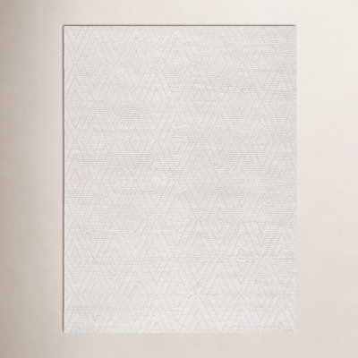 Elle Ivory Hand-Woven Geometric Rug