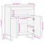 Solid Wood Rectangle Accent Cabinet