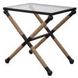 Baugher Glass Top End Table