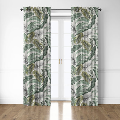 Rideau en coton Tropical Palms