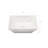 16" Square Vessel Bathroom Sink, White Ceramic Above-Counter Basin